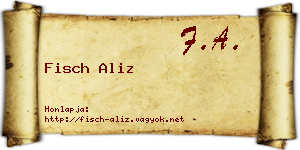 Fisch Aliz névjegykártya